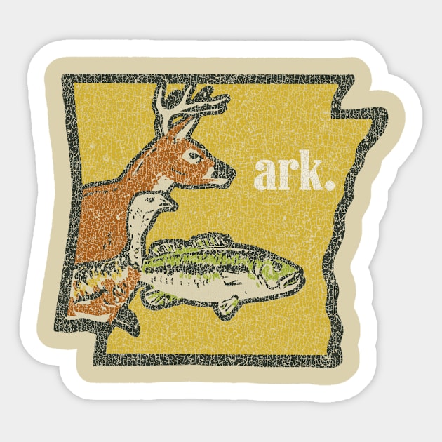 Arkansas - Game and Fish Sticker by rt-shirts